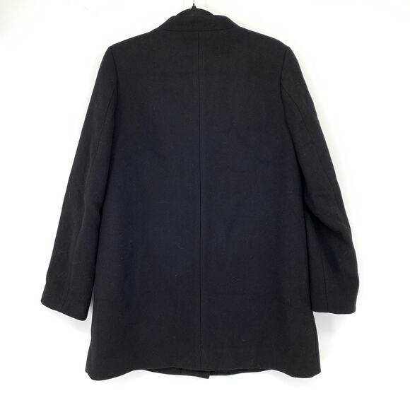 J. Crew Factory Bow Detail Peacoat Womens Size 10 Black Wool Blend NEW - Picture 2 of 7